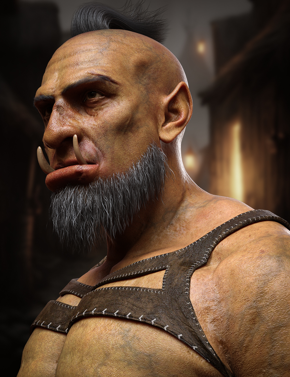 M3D Orc Hair and Beard for Genesis 9