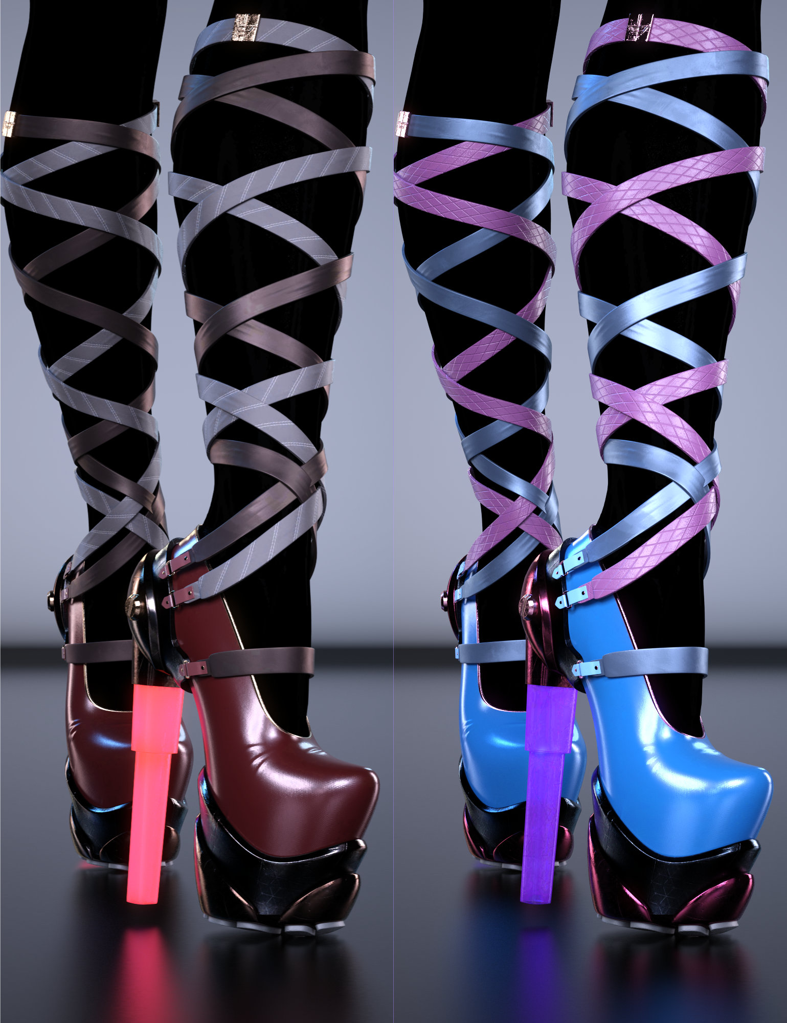 HM Lightstalker Shoes Add-On Textures by: HM, 3D Models by Daz 3D