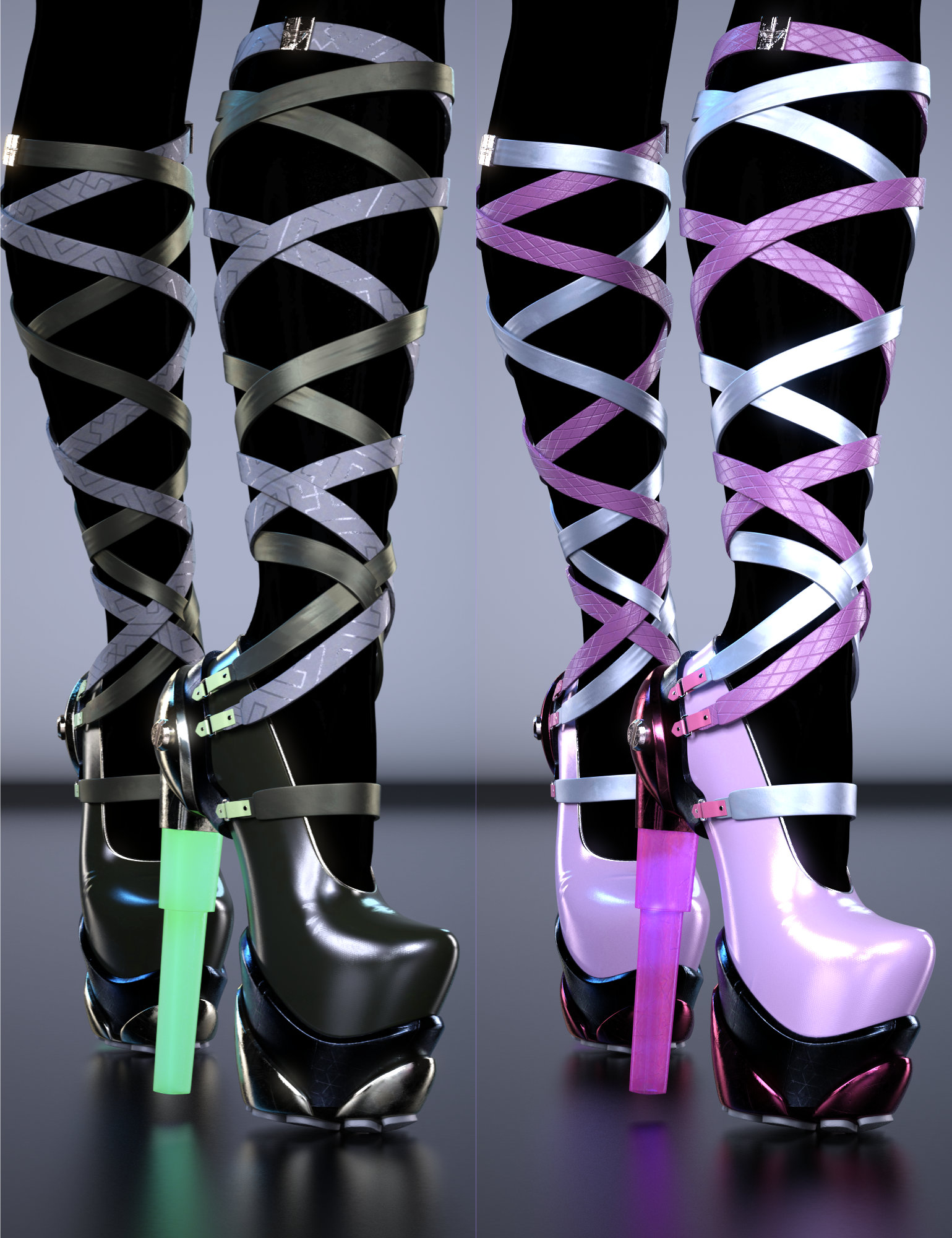 HM Lightstalker Shoes Add-On Textures by: HM, 3D Models by Daz 3D