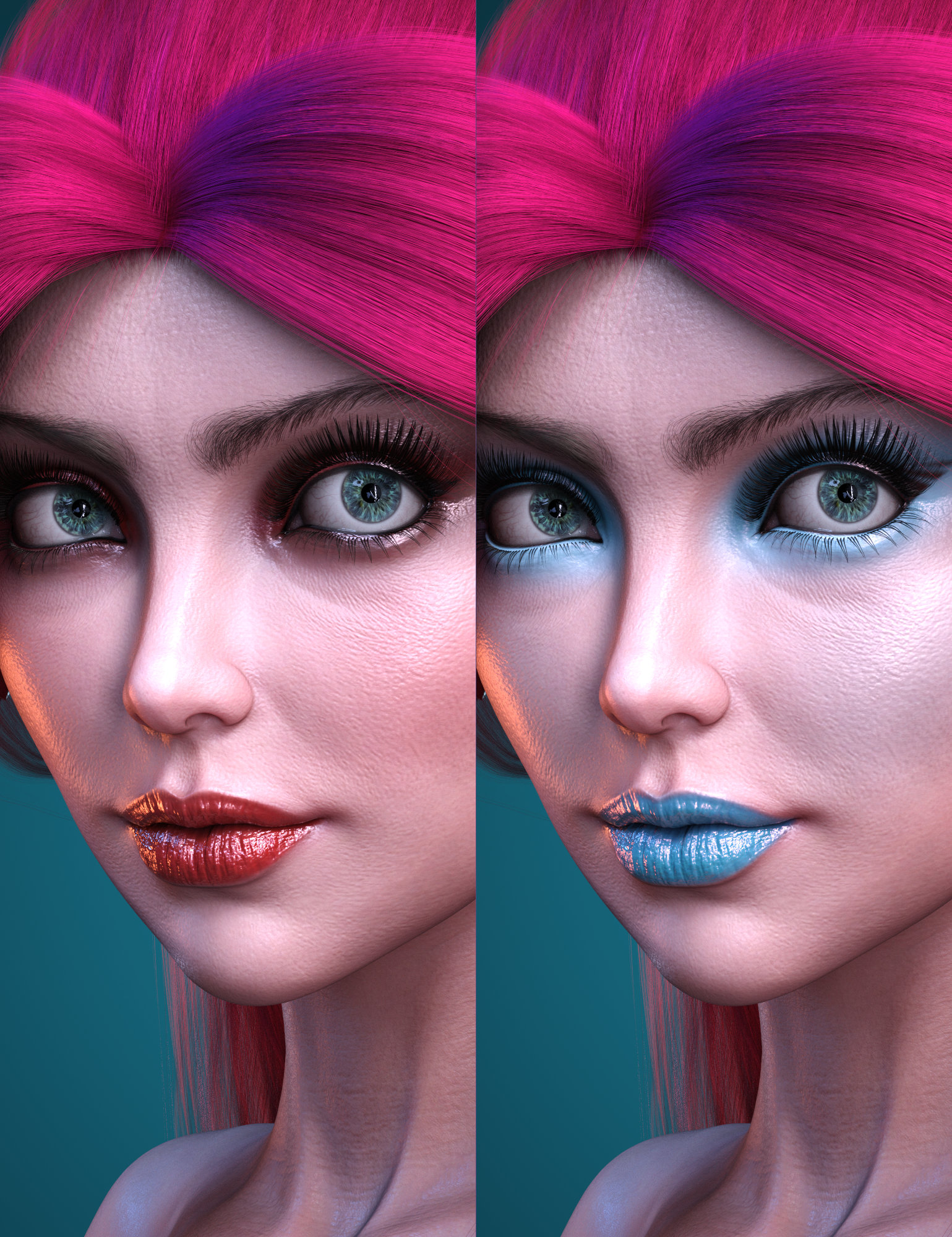 HM Katya Makeup Add-On by: HM, 3D Models by Daz 3D