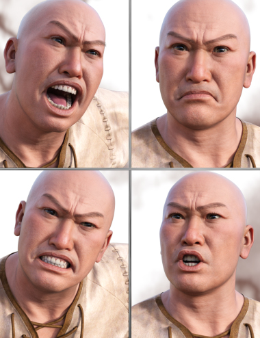 JW Fortitude Expressions for Genghis Kahn 9 by: JWolf, 3D Models by Daz 3D