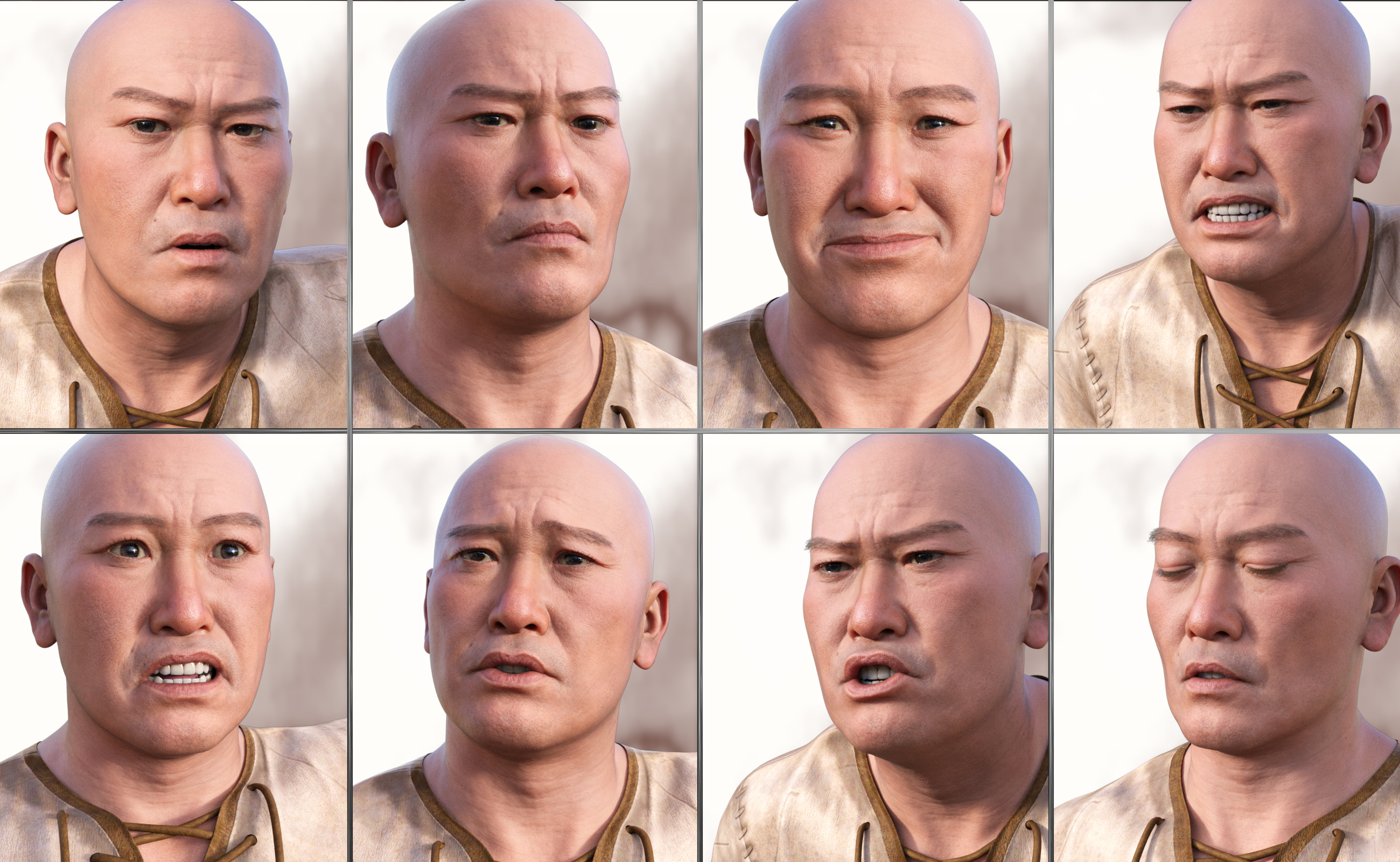 JW Fortitude Expressions for Genghis Kahn 9 by: JWolf, 3D Models by Daz 3D