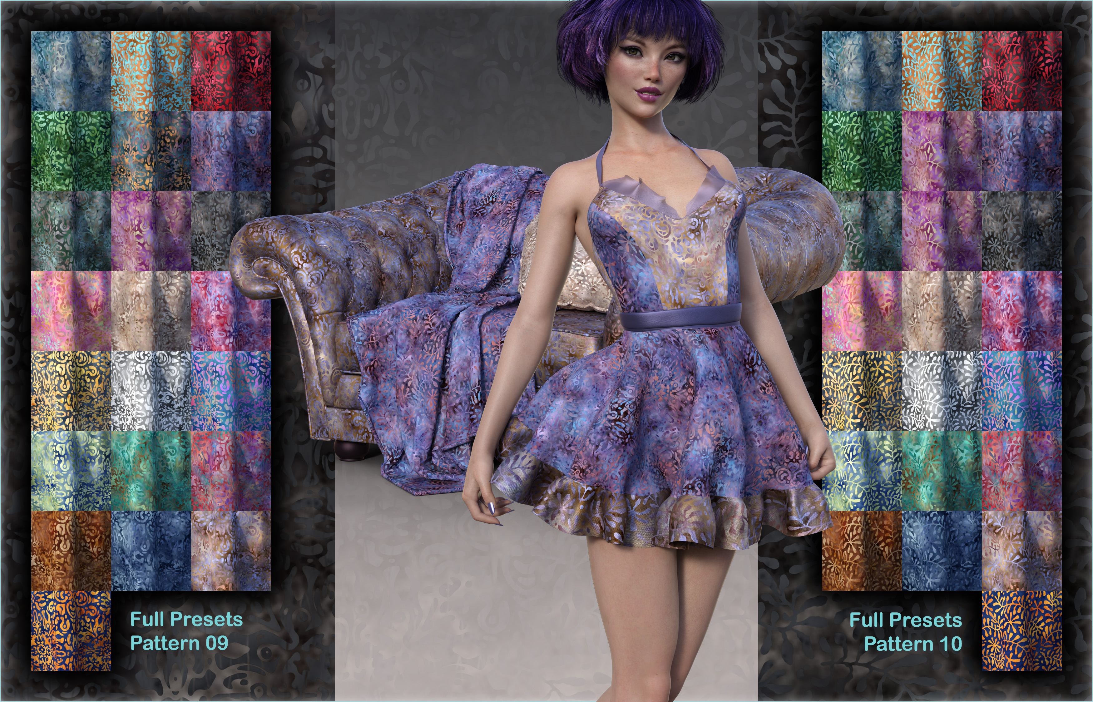 Pd Batik Iray Shaders by: parrotdolphin, 3D Models by Daz 3D