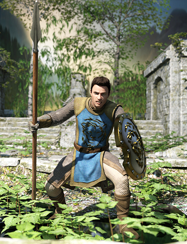 dForce Sworn Knight for Genesis 9 and 8 Male by: Larisha, 3D Models by Daz 3D