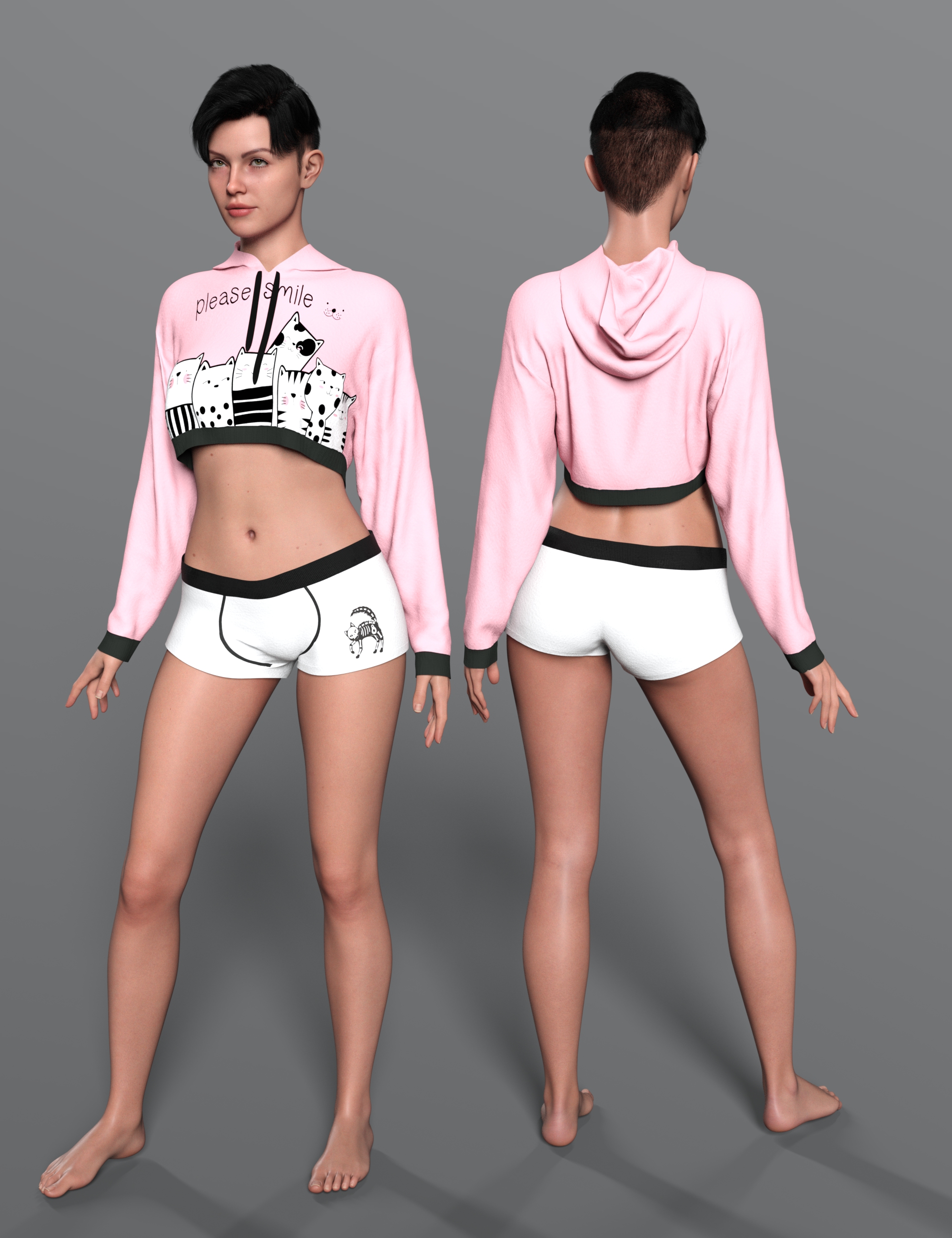 Mixable Hoodies for Genesis 9 by: Sade, 3D Models by Daz 3D