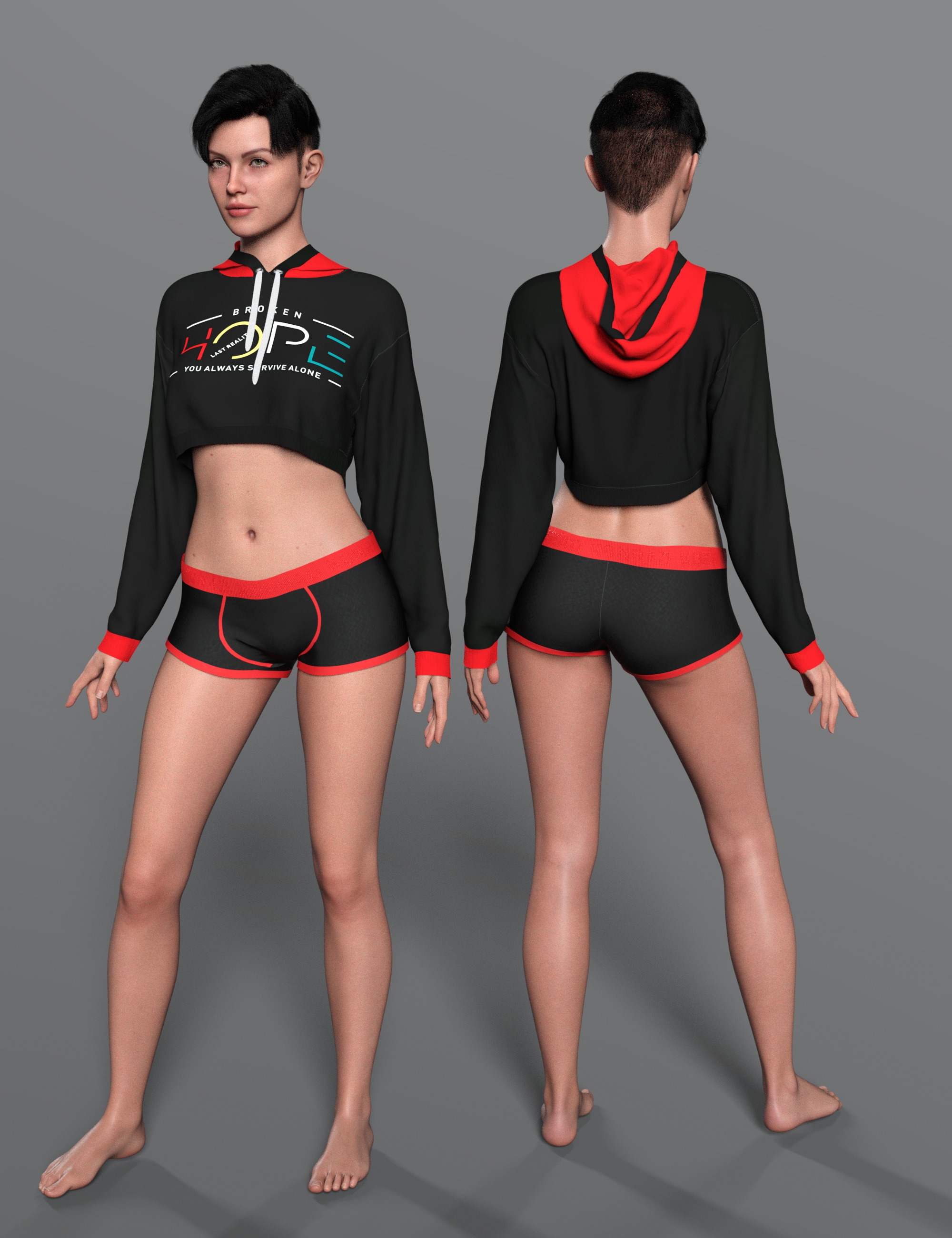 Mixable Hoodies for Genesis 9 by: Sade, 3D Models by Daz 3D