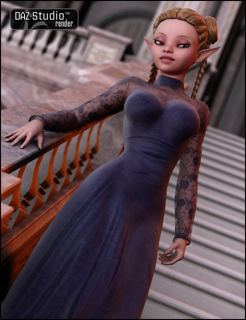 Morphing Fantasy Dress Unimesh Fits by: pdxjimsRavenhair, 3D Models by Daz 3D