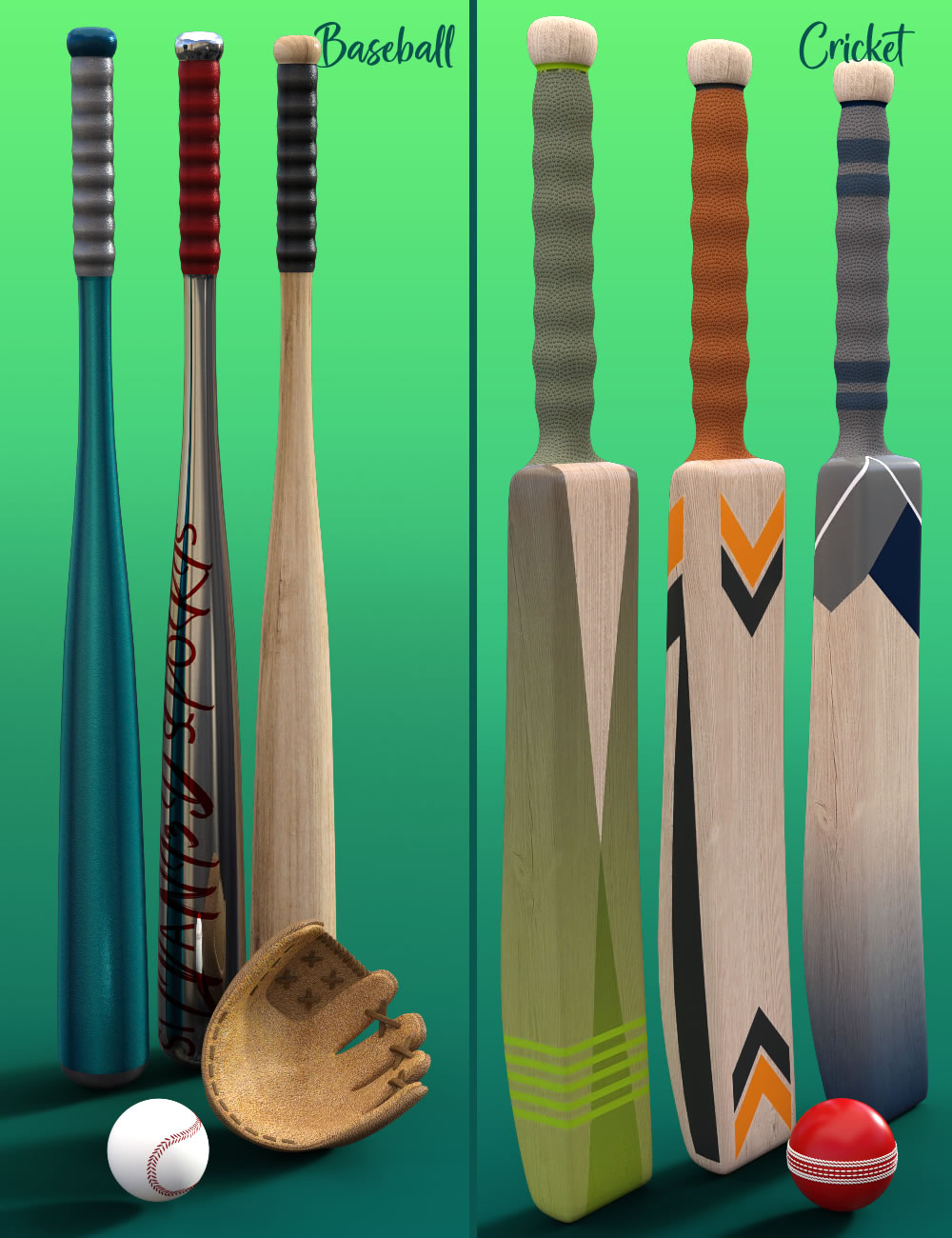 Hobby Props Sports by: SilvaAnt3d, 3D Models by Daz 3D