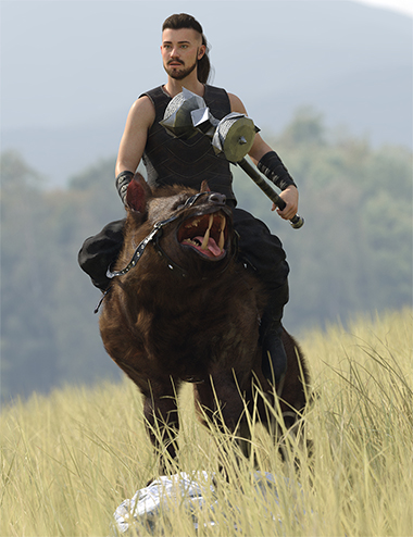 Varg Rider Poses for Genesis 9 and Varg 8 by: Ensary, 3D Models by Daz 3D