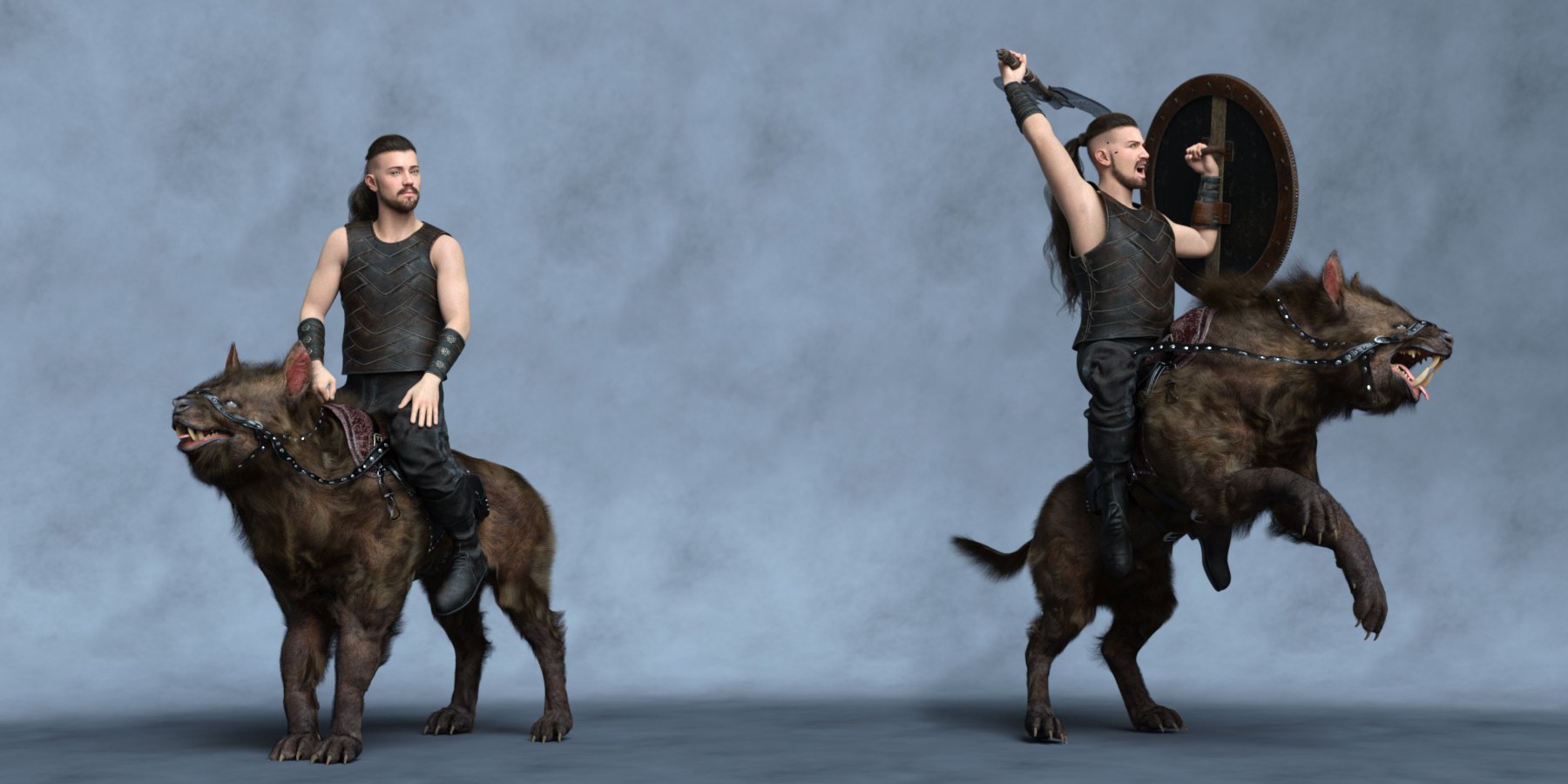 Varg Rider Poses for Genesis 9 and Varg 8 Varg Rider Poses for Genesis 9 and Varg 8 by: Ensary, 3D Models by Daz 3D
