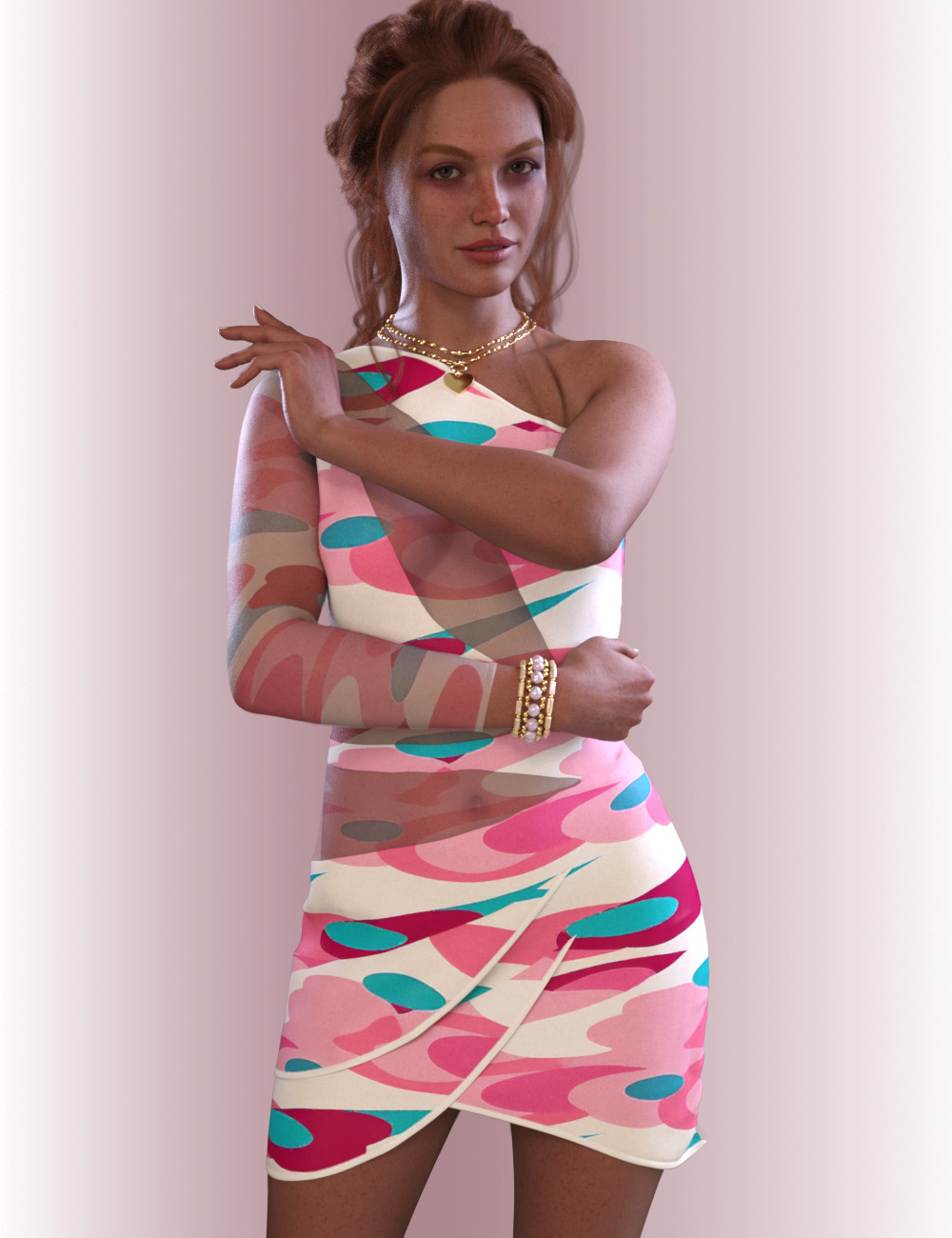 dForce Elara Outfit for Genesis 9 by: OnnelArryn, 3D Models by Daz 3D