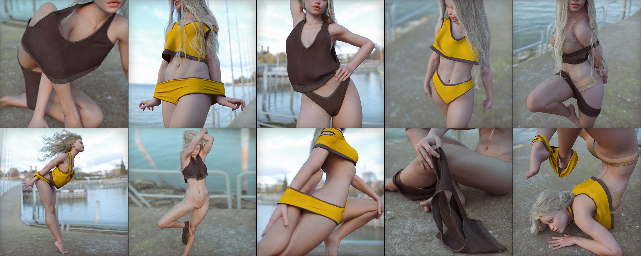 Expressive Chroma Poses and Zero One Clothes for Genesis 8, 8.1, and 9 by: Aeon Soul, 3D Models by Daz 3D