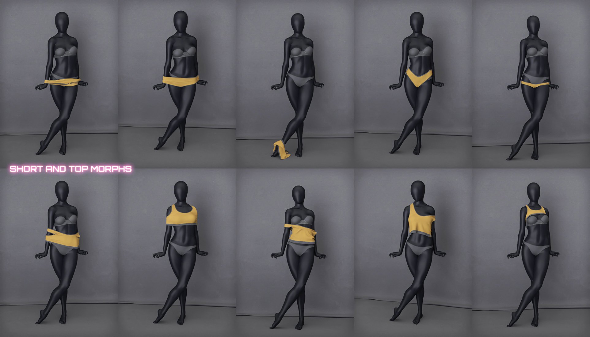 Expressive Chroma Poses and Zero One Clothes for Genesis 8, 8.1, and 9 by: Aeon Soul, 3D Models by Daz 3D
