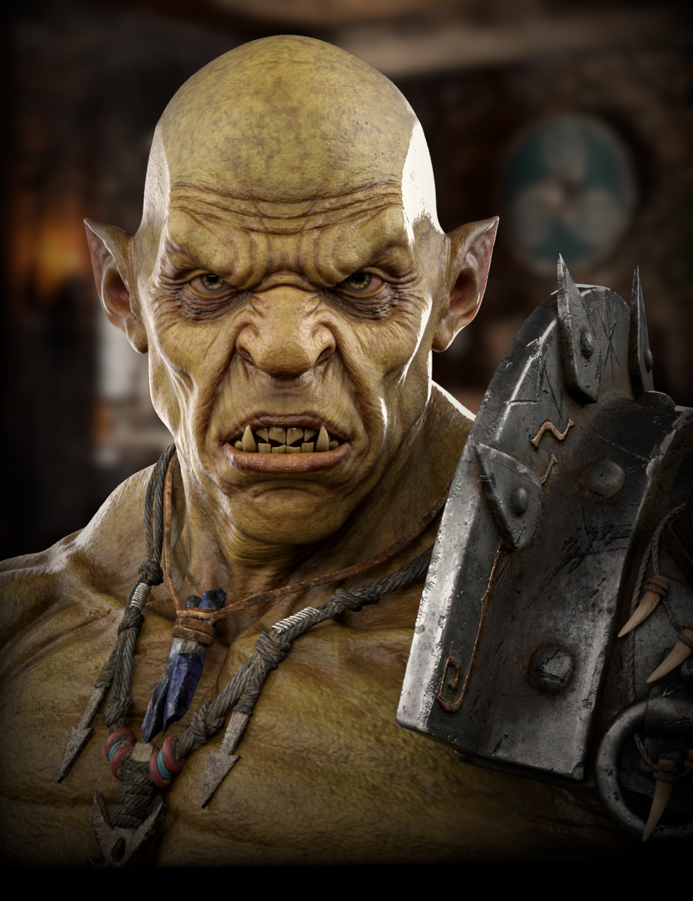 Krugan the Orc HD for Genesis 9 by: Josh Crockett, 3D Models by Daz 3D