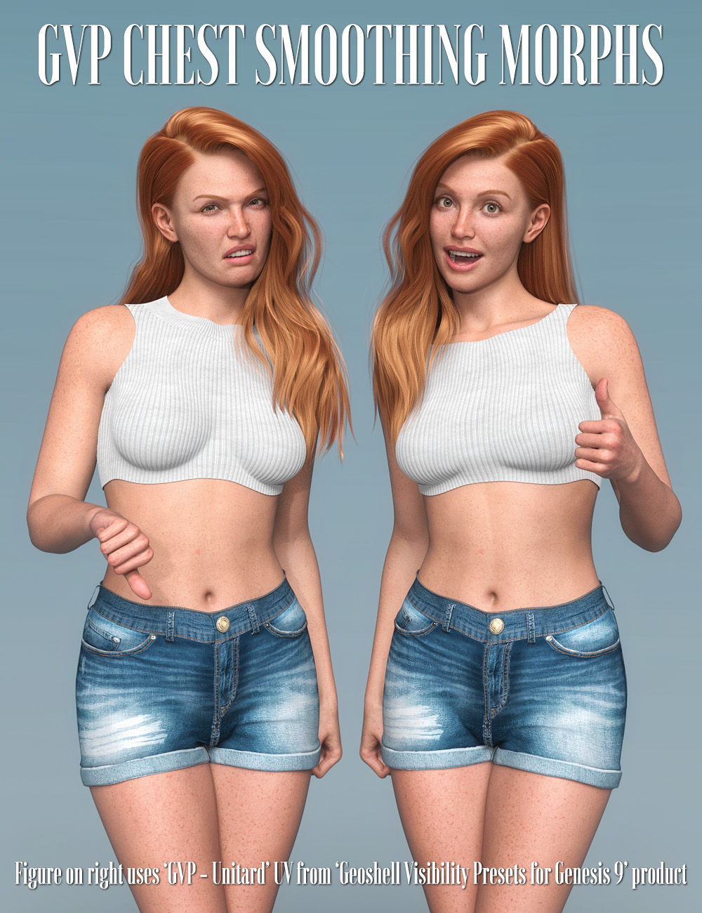 GVP Chest Smoothing Morphs for Genesis 9 by: Silas3D, 3D Models by Daz 3D