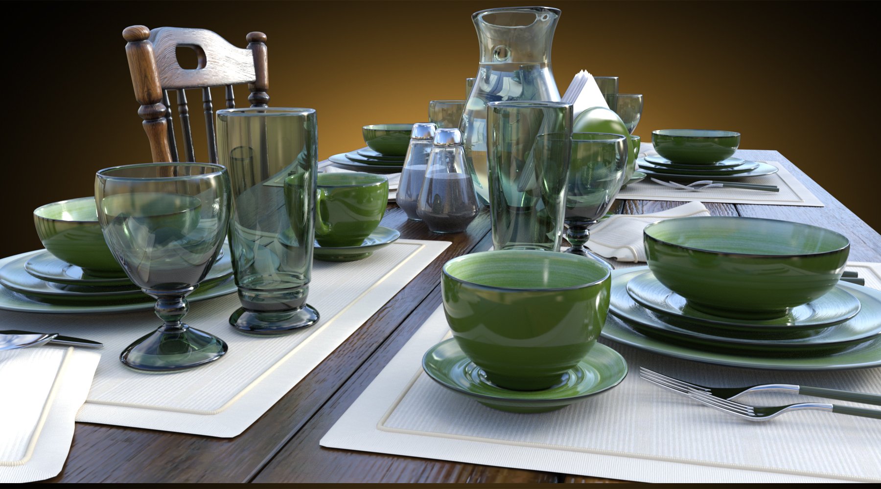 B.E.T.T.Y. Kitchen Tableware Daz 3D