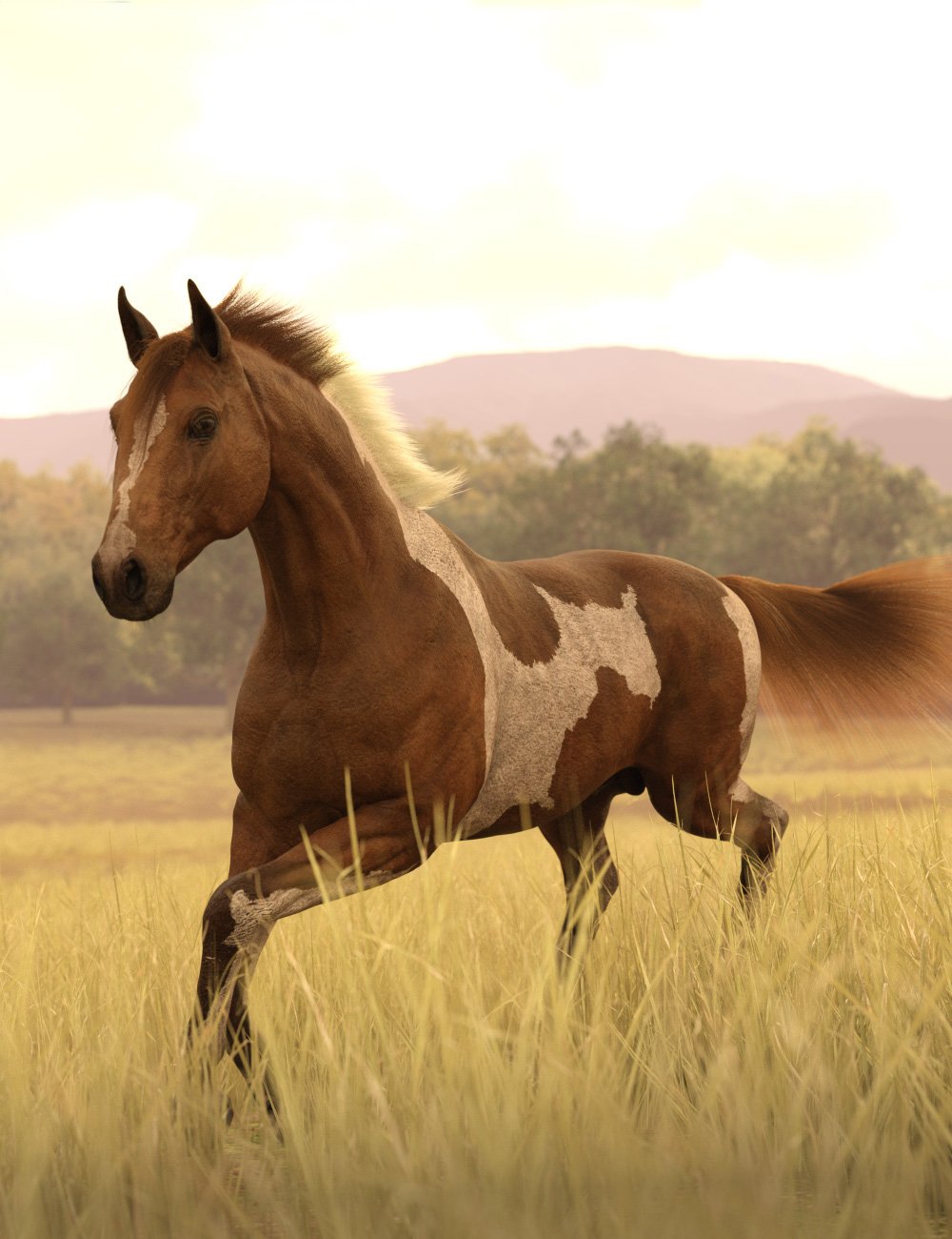 DA Wild Style Daz Horse 3 dForce Hair Expansion by: Design Anvil, 3D Models by Daz 3D