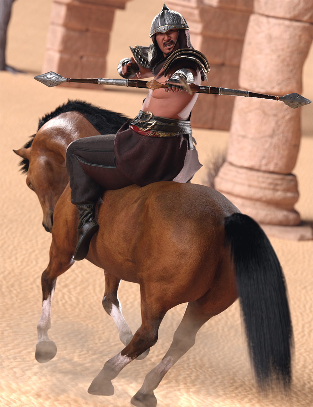 Archer Khan Poses for Genghis Khan 9 and Daz Horse 3 by: Ensary, 3D Models by Daz 3D