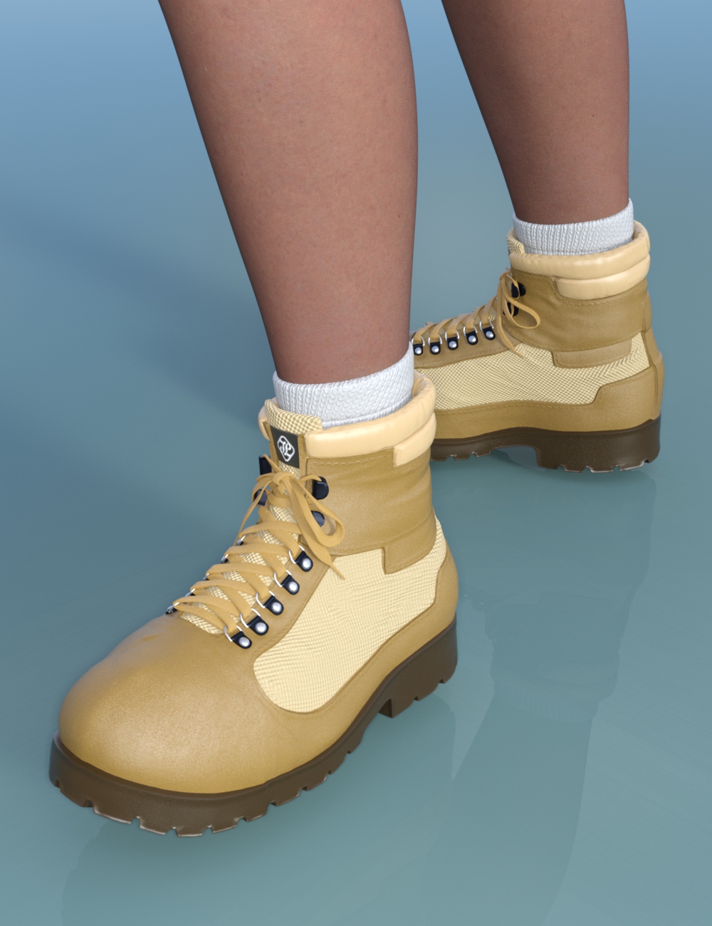 JL Short Boots for Genesis 9 by: Jerry Jang, 3D Models by Daz 3D