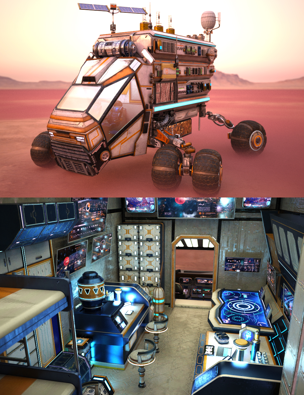XI Exploration Rover by: Xivon, 3D Models by Daz 3D