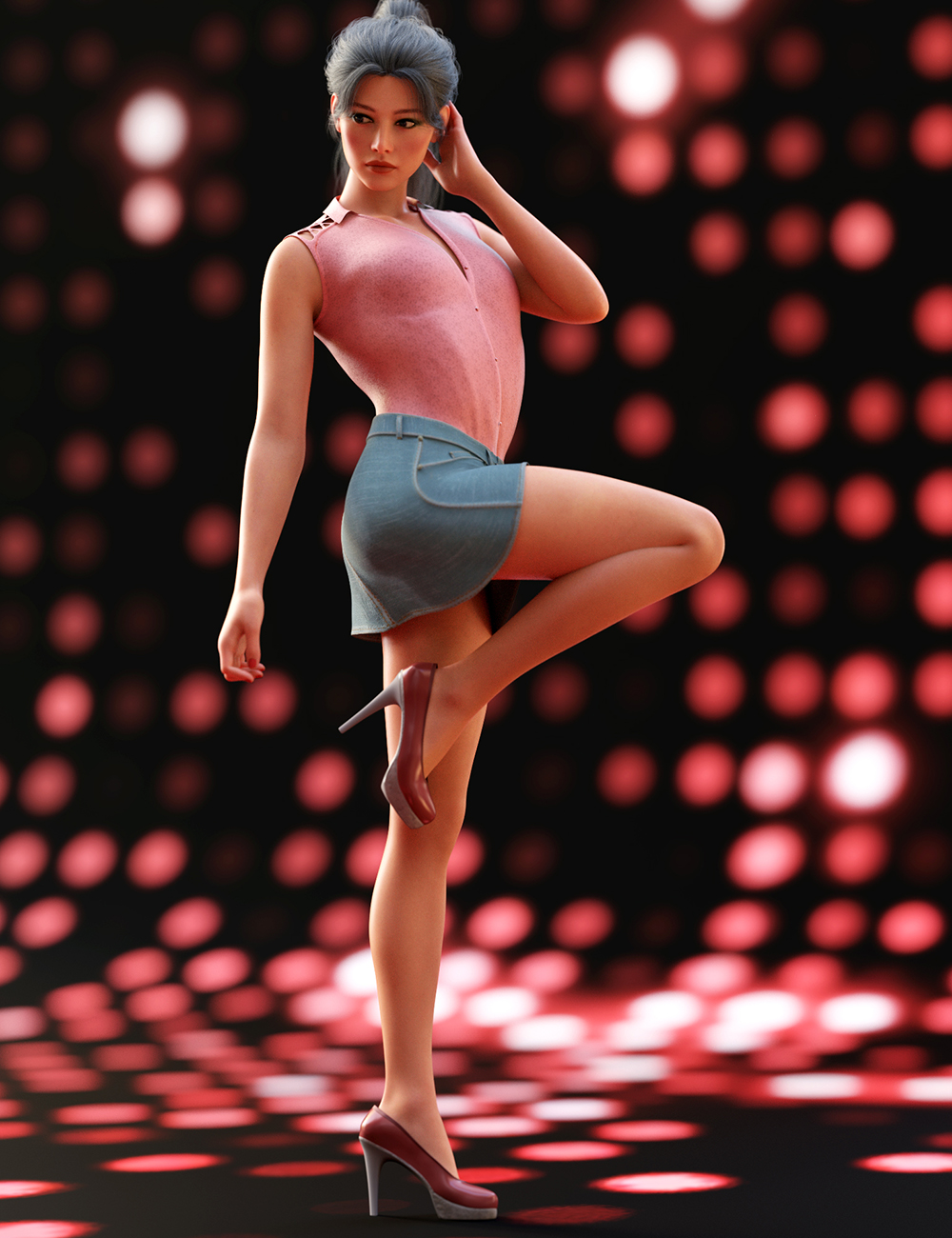 WM Cool Girl Outfit for Genesis 9 by: White Moon, 3D Models by Daz 3D