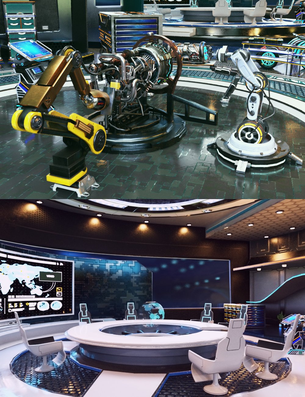 XI Billionaire's Office by: Xivon, 3D Models by Daz 3D