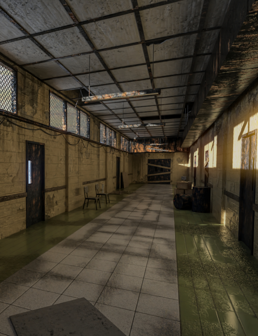 Old Building Corridor by: Tesla3dCorp, 3D Models by Daz 3D