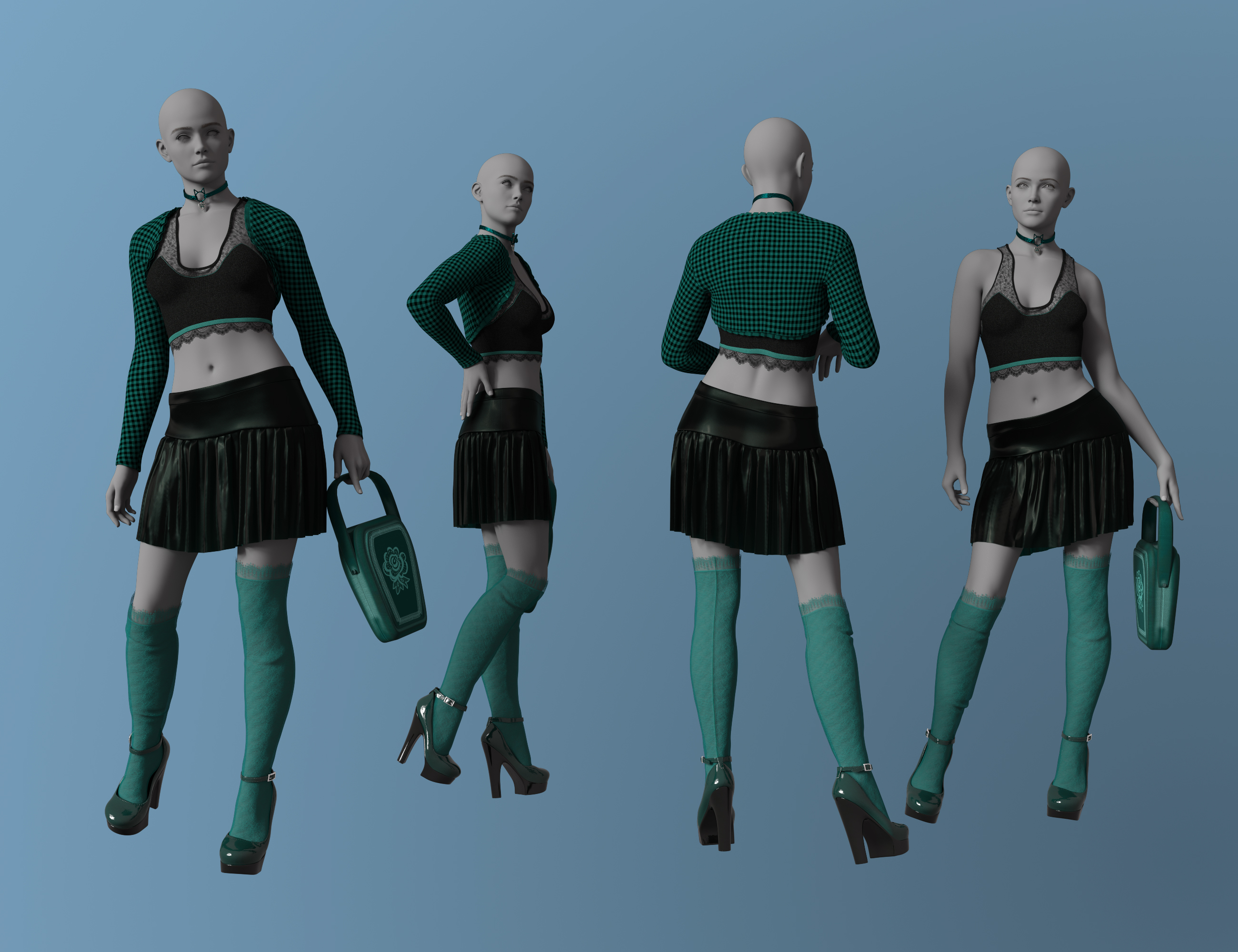 dForce Tuff Girl Outfit for Genesis 9 dForce Tuff Girl Outfit for Genesis 9 by: Amaranth, 3D Models by Daz 3D