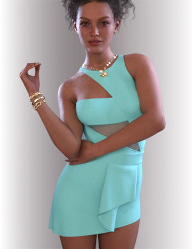 dForce Audrey Outfit for Genesis 9 by: OnnelArryn, 3D Models by Daz 3D