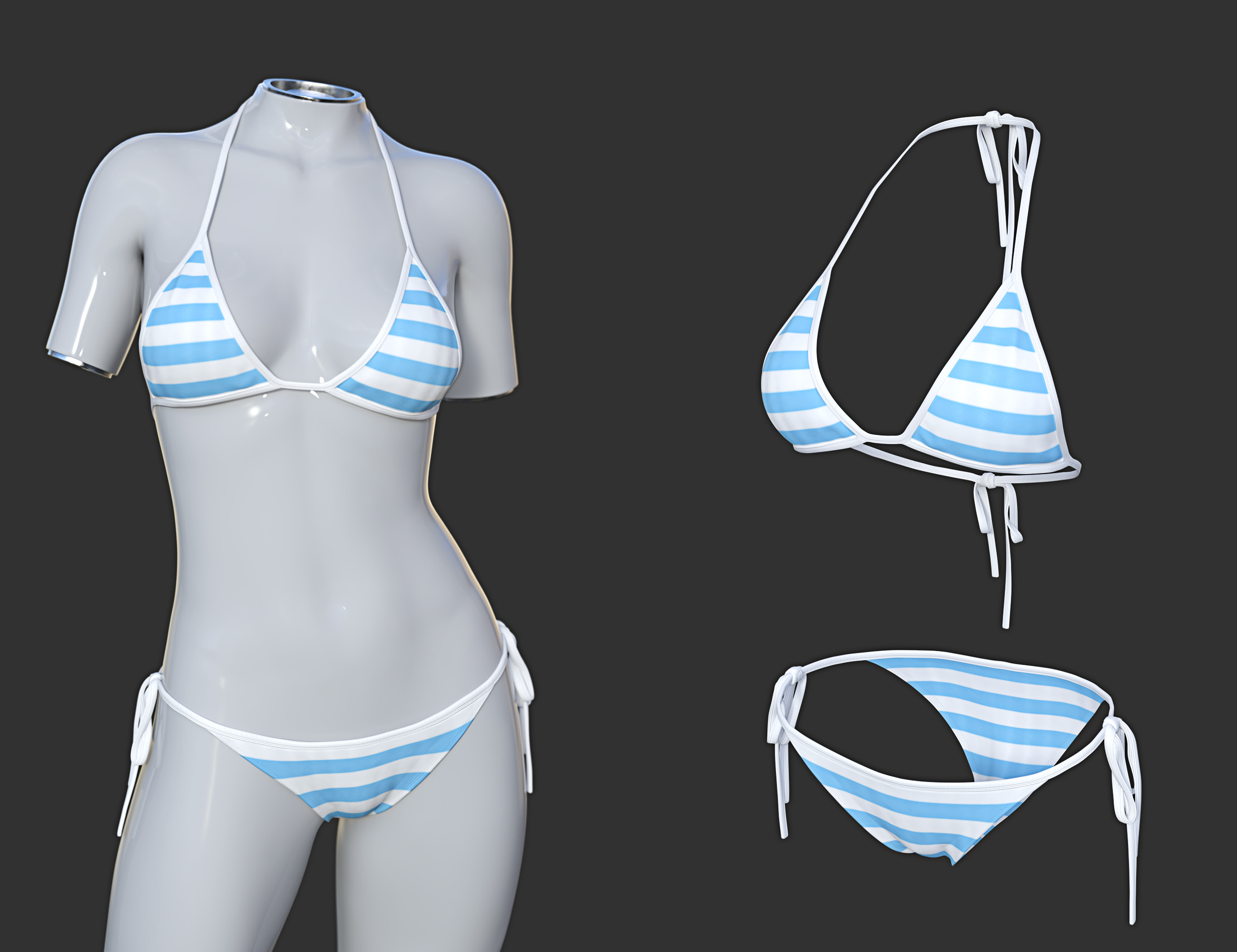 dForce SU Bikini Set for Genesis 9, 8.1, and 8 dForce SU Bikini Set for Genesis 9, 8.1, and 8 by: Sue Yee, 3D Models by Daz 3D
