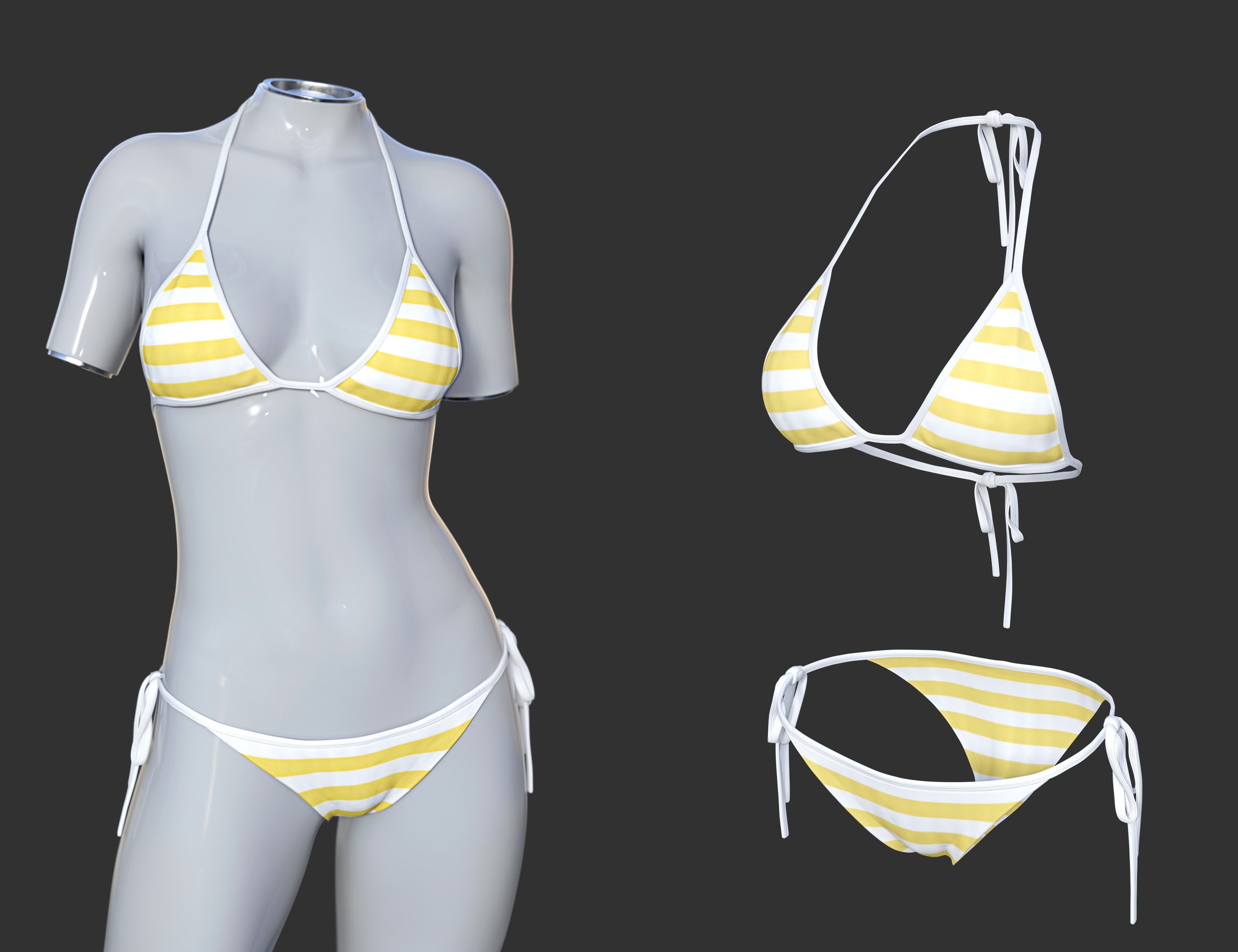 dForce SU Bikini Set for Genesis 9, 8.1, and 8 dForce SU Bikini Set for Genesis 9, 8.1, and 8 by: Sue Yee, 3D Models by Daz 3D