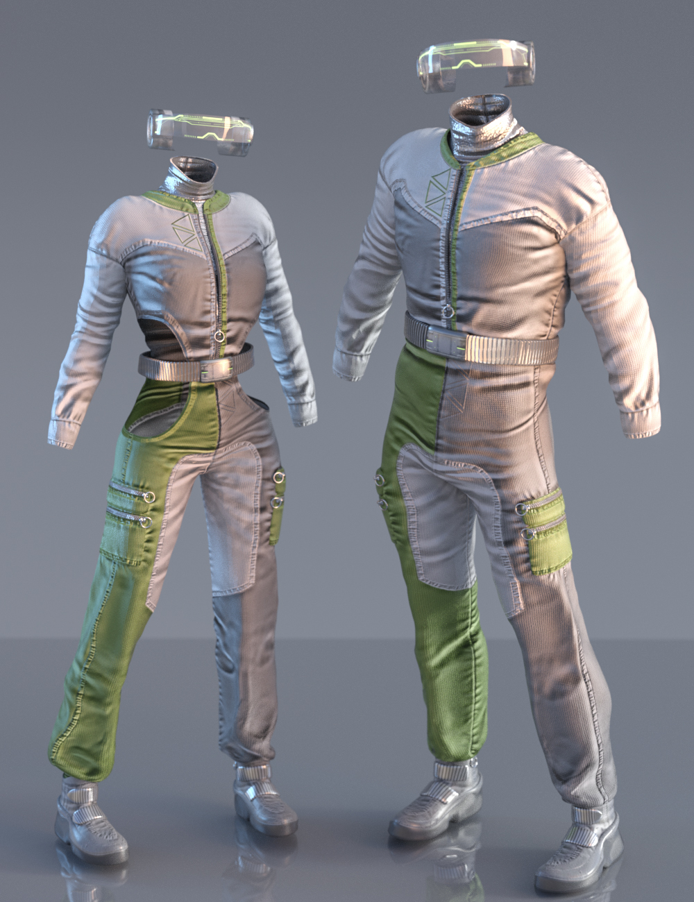 Spaceship Jumpsuit Outfit for Genesis 9 by: Demian, 3D Models by Daz 3D