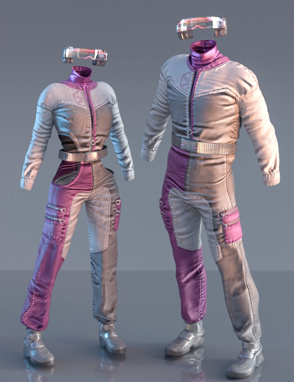 Spaceship Jumpsuit Outfit for Genesis 9 by: Demian, 3D Models by Daz 3D