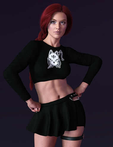 X Fashion Egirl for Genesis 9 by: xtrart-3d, 3D Models by Daz 3D