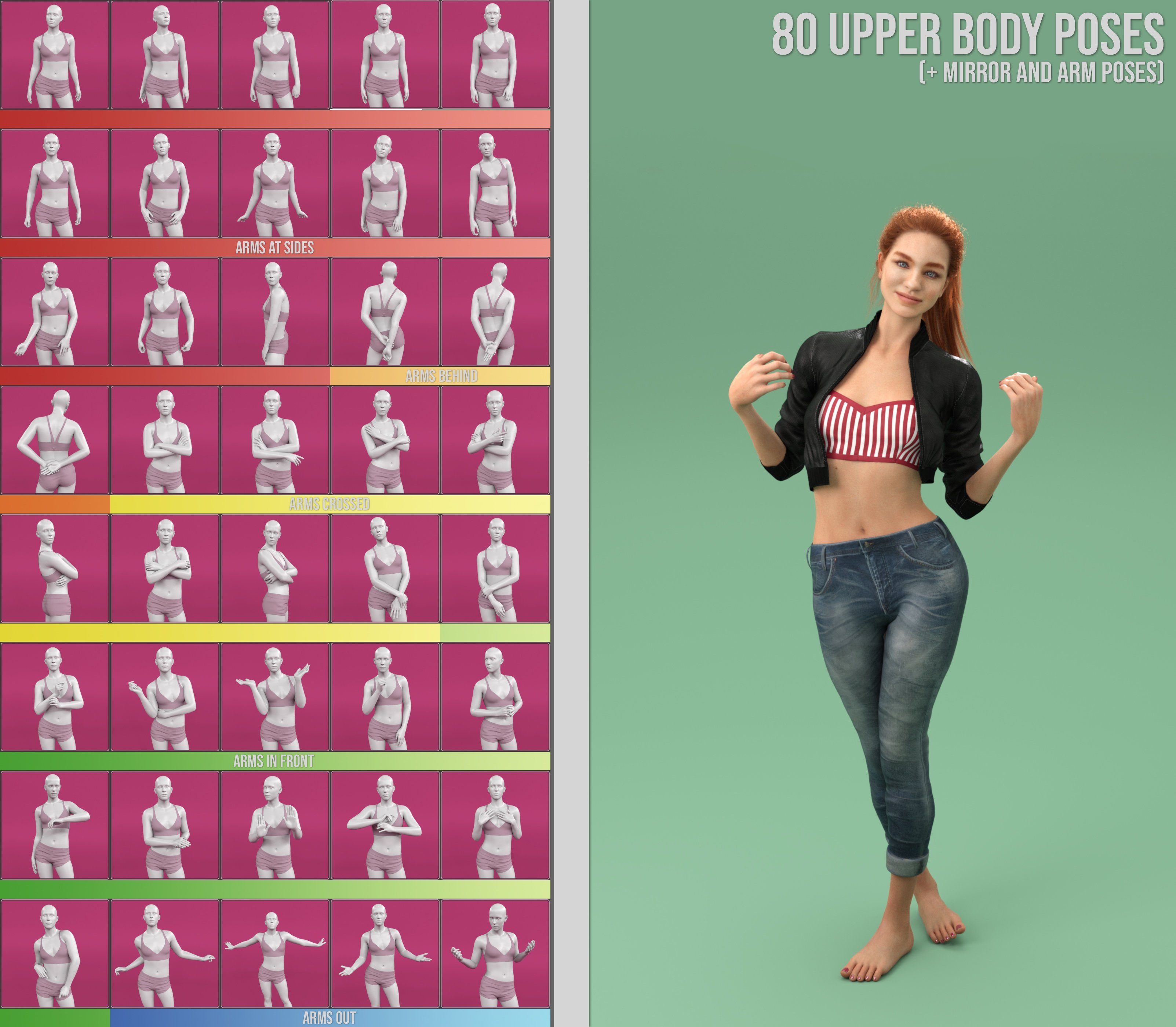 NG Build Your Own Standing Weighted Poses for Genesis 9 by: NewGuy, 3D Models by Daz 3D