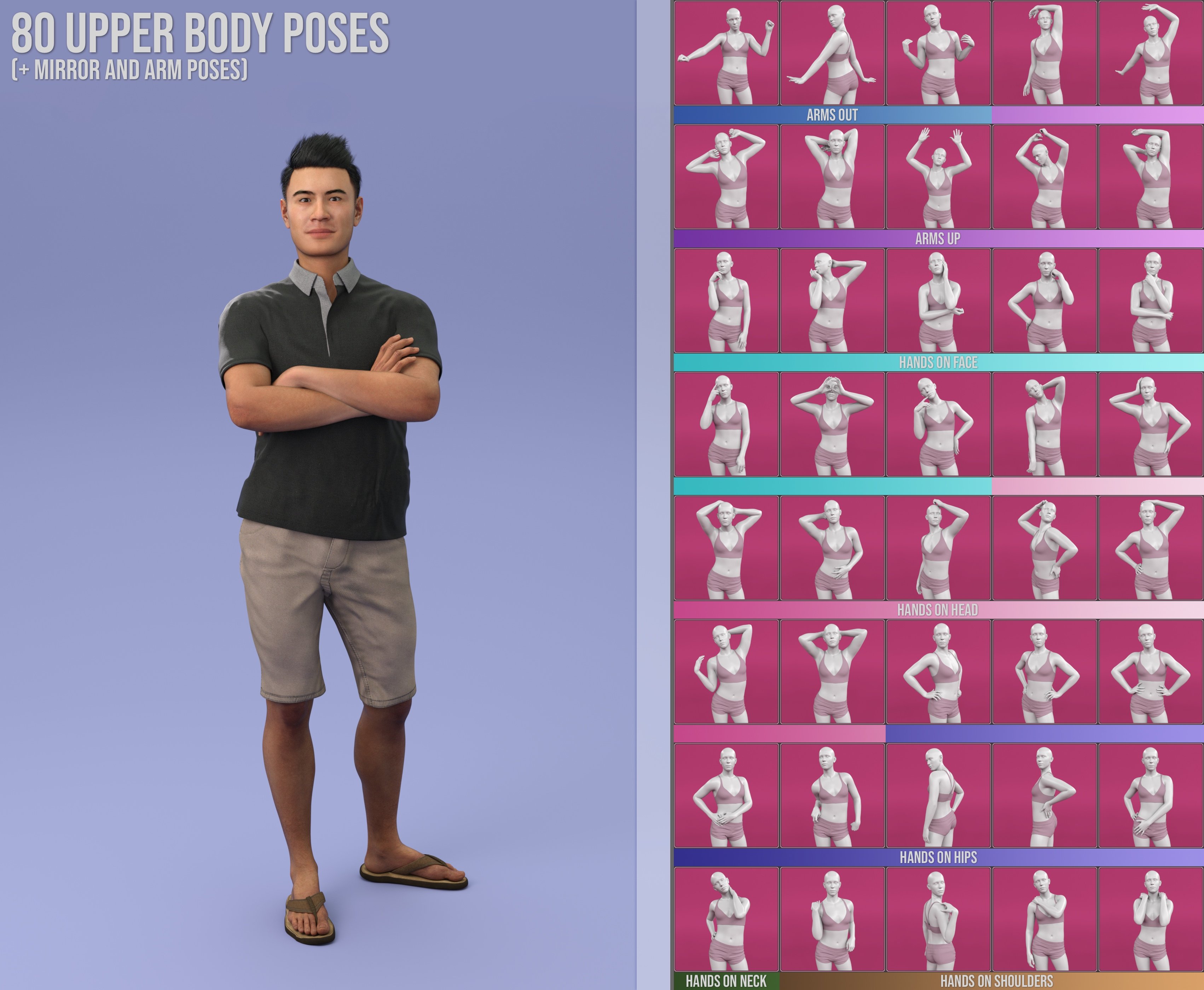 NG Build Your Own Standing Weighted Poses for Genesis 9 by: NewGuy, 3D Models by Daz 3D