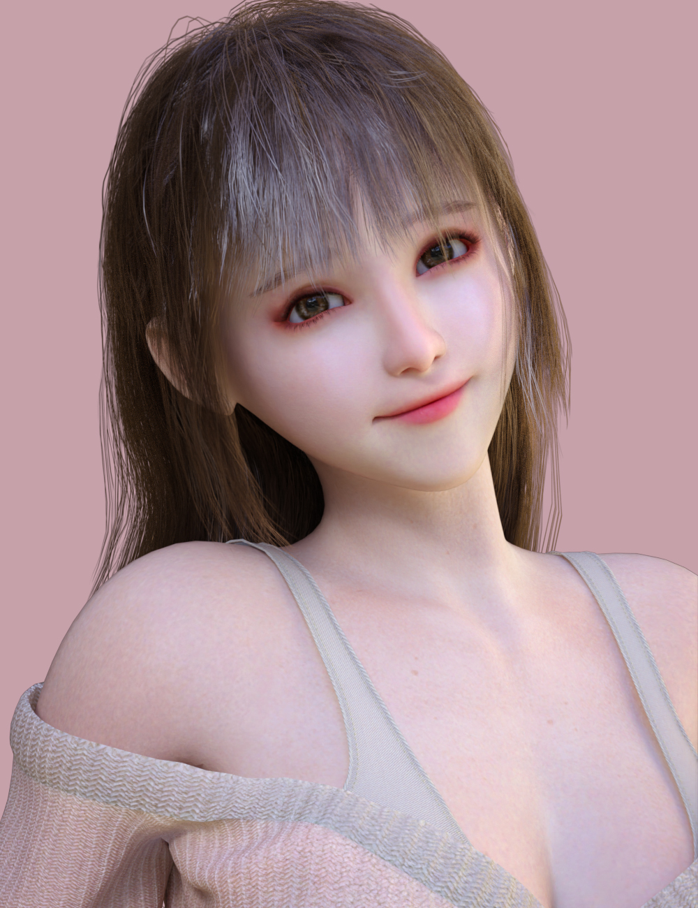 HS dForce Licy Hair for Genesis 9 and 8.1 by: Hamster, 3D Models by Daz 3D