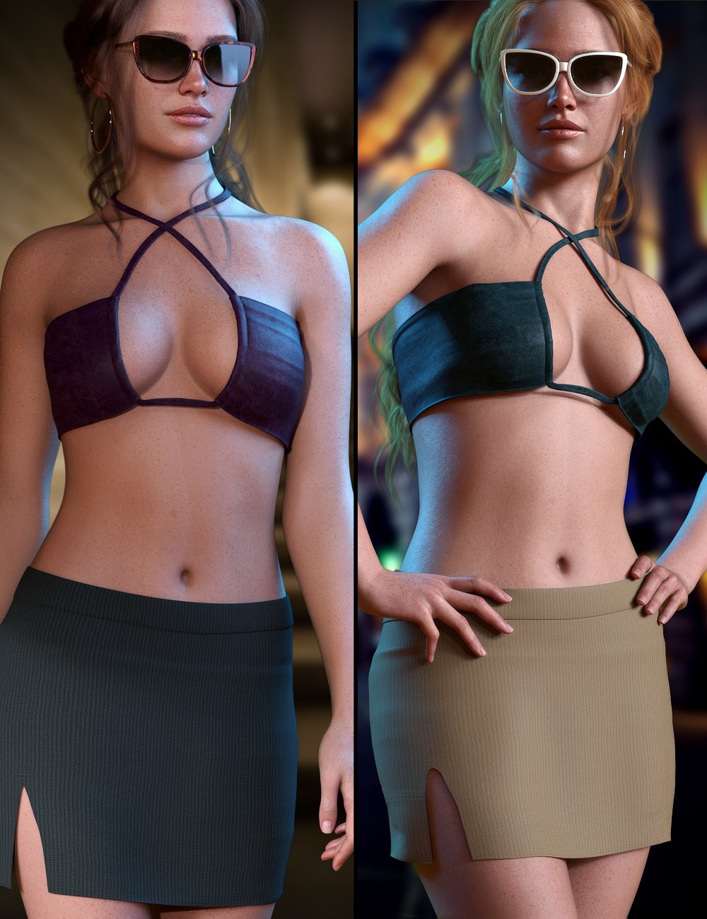 Criss Cross Outfit Set for Genesis 9 Criss Cross Outfit Set for Genesis 9 by: MytilusProShot, 3D Models by Daz 3D