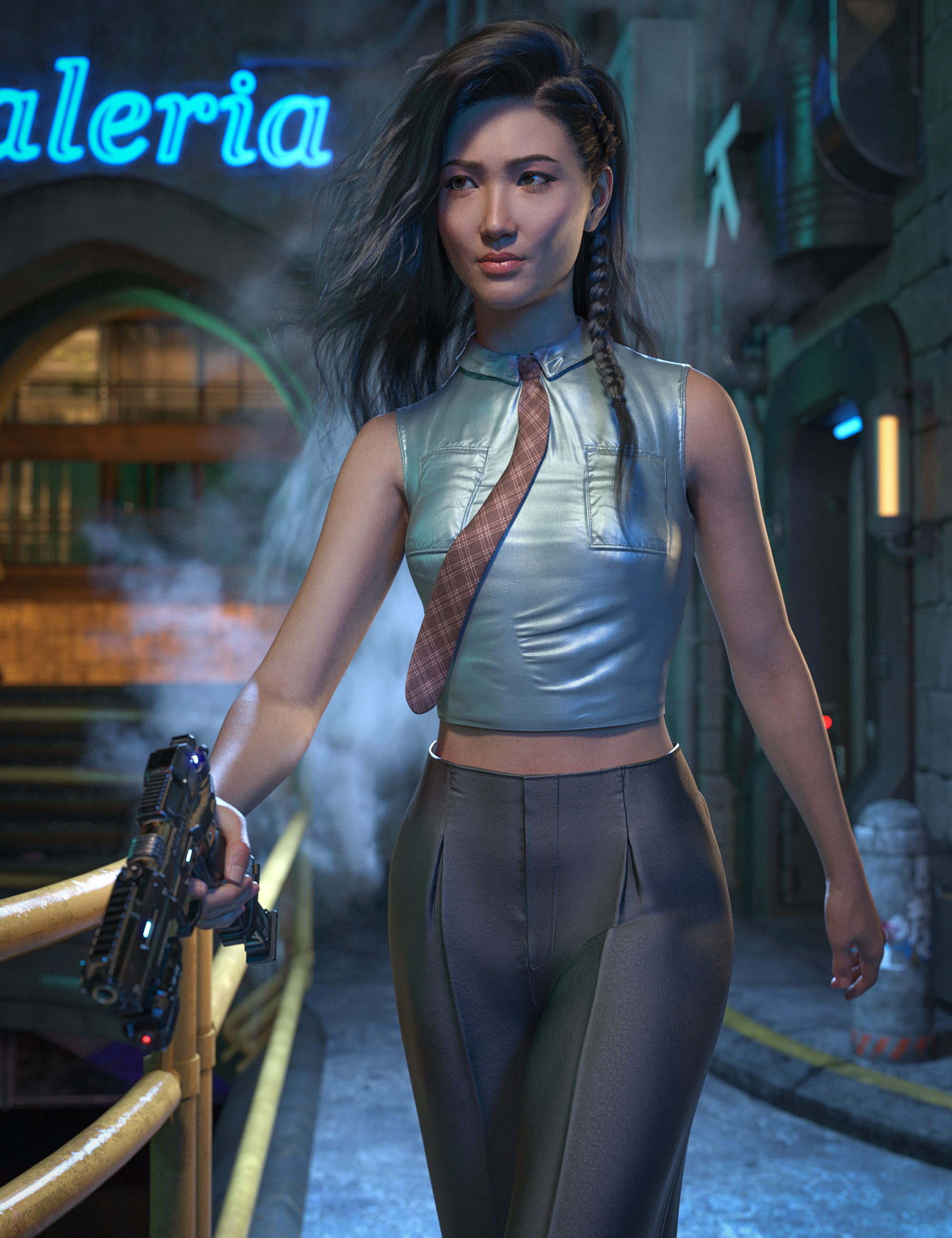 dForce Virtual Assistant Outfit for Genesis 9 by: Barbara BrundonUmblefugly, 3D Models by Daz 3D