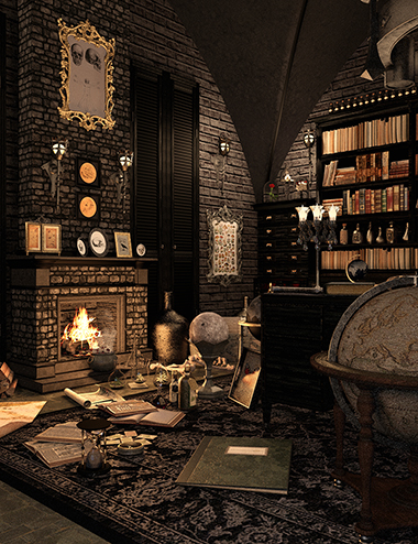 The Black House - Tower Room by: 3DStyle, 3D Models by Daz 3D