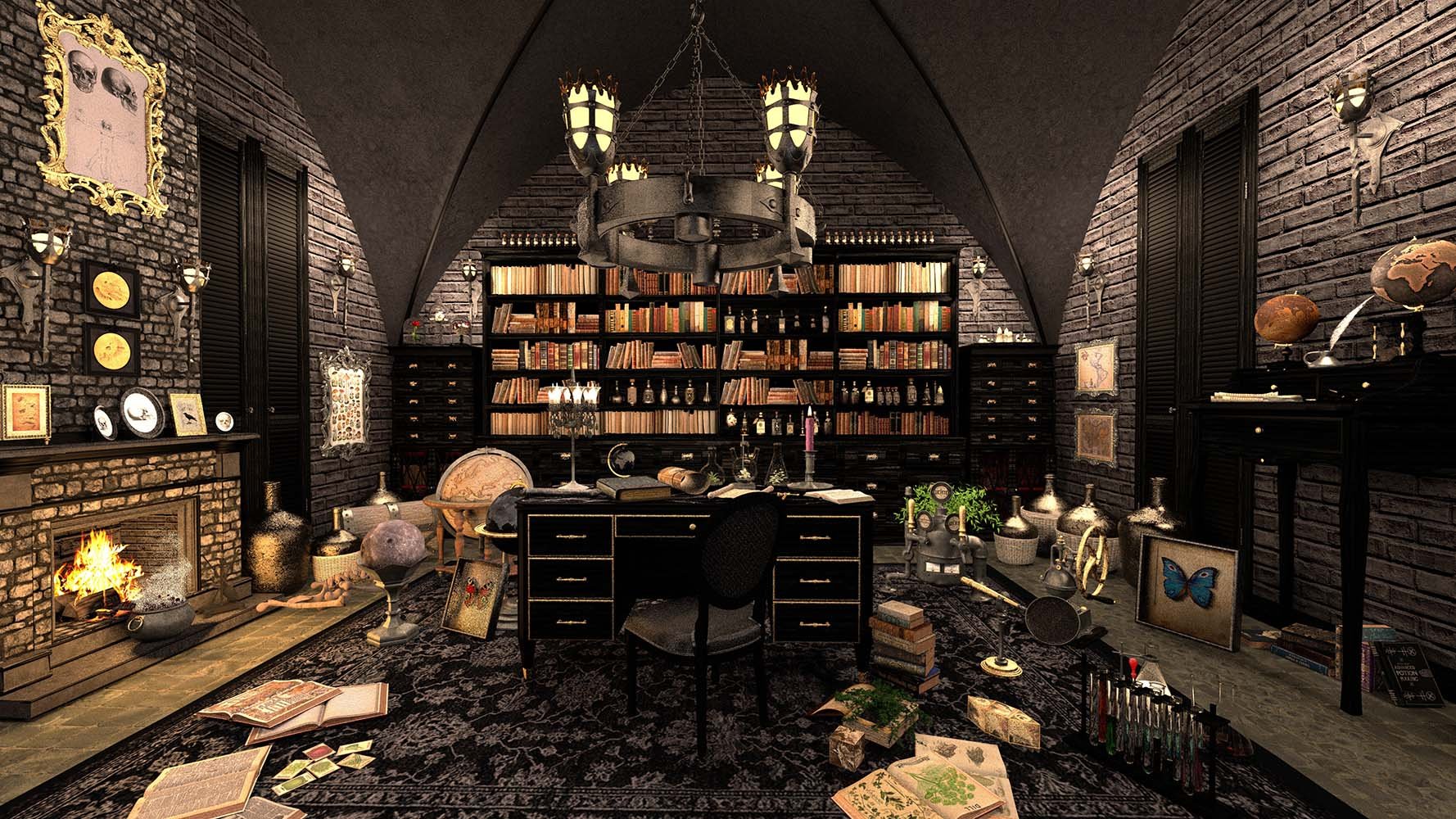 The Black House - Tower Room by: 3DStyle, 3D Models by Daz 3D