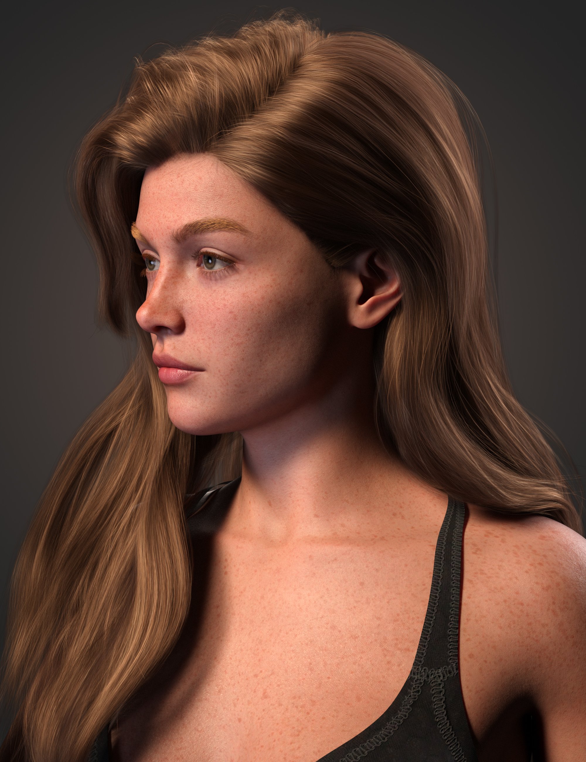 FE Alysa Hair for Genesis 9 by: FeSoul, 3D Models by Daz 3D