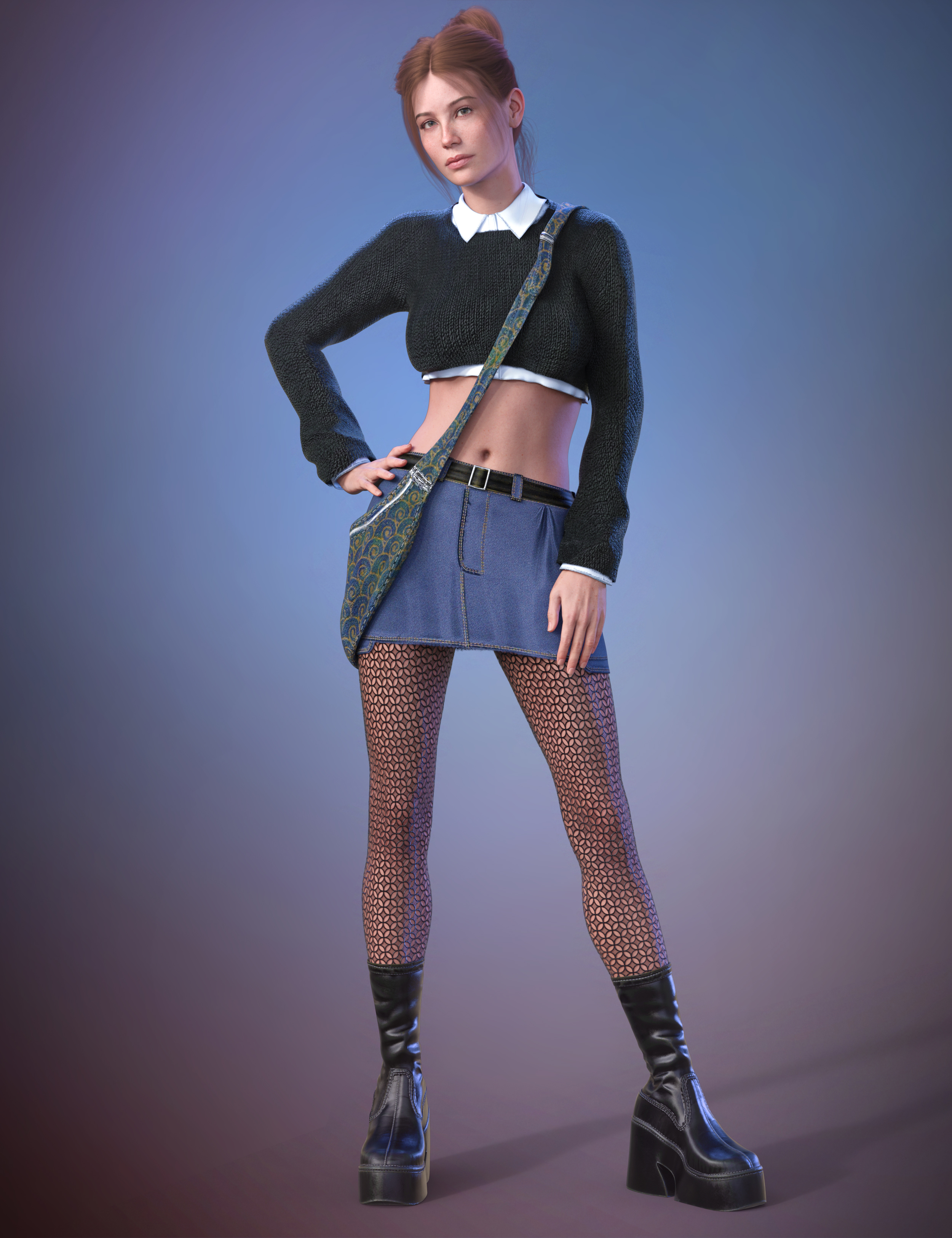 dForce Beige Spring Outfit for Genesis 9 by: Barbara BrundonUmblefugly, 3D Models by Daz 3D