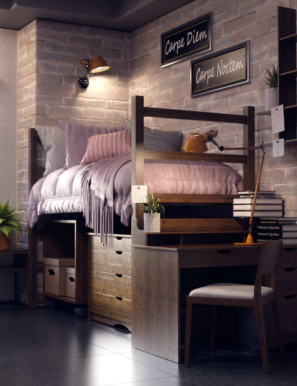 B.E.T.T.Y. Dorm Room by: B.E.T.T.Y, 3D Models by Daz 3D