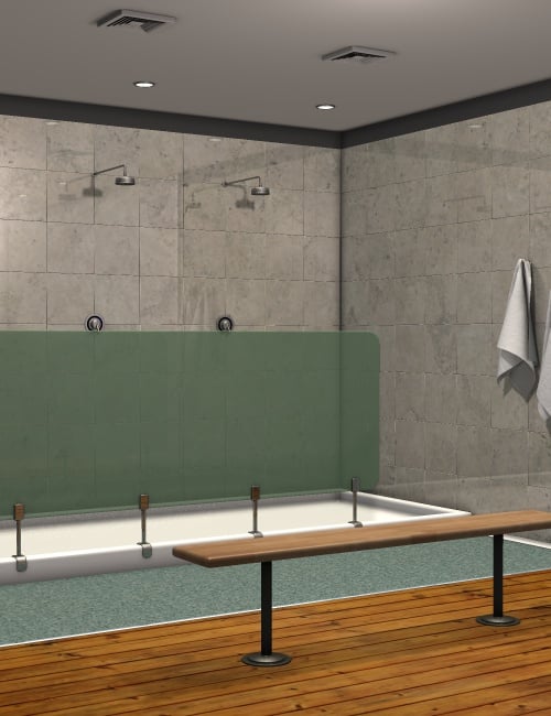 Spa Changing Room and Showers Spa Changing Room and Showers by: Ness Period Reproductions, 3D Models by Daz 3D