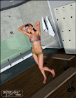 Spa Changing Room and Showers by: Ness Period Reproductions, 3D Models by Daz 3D