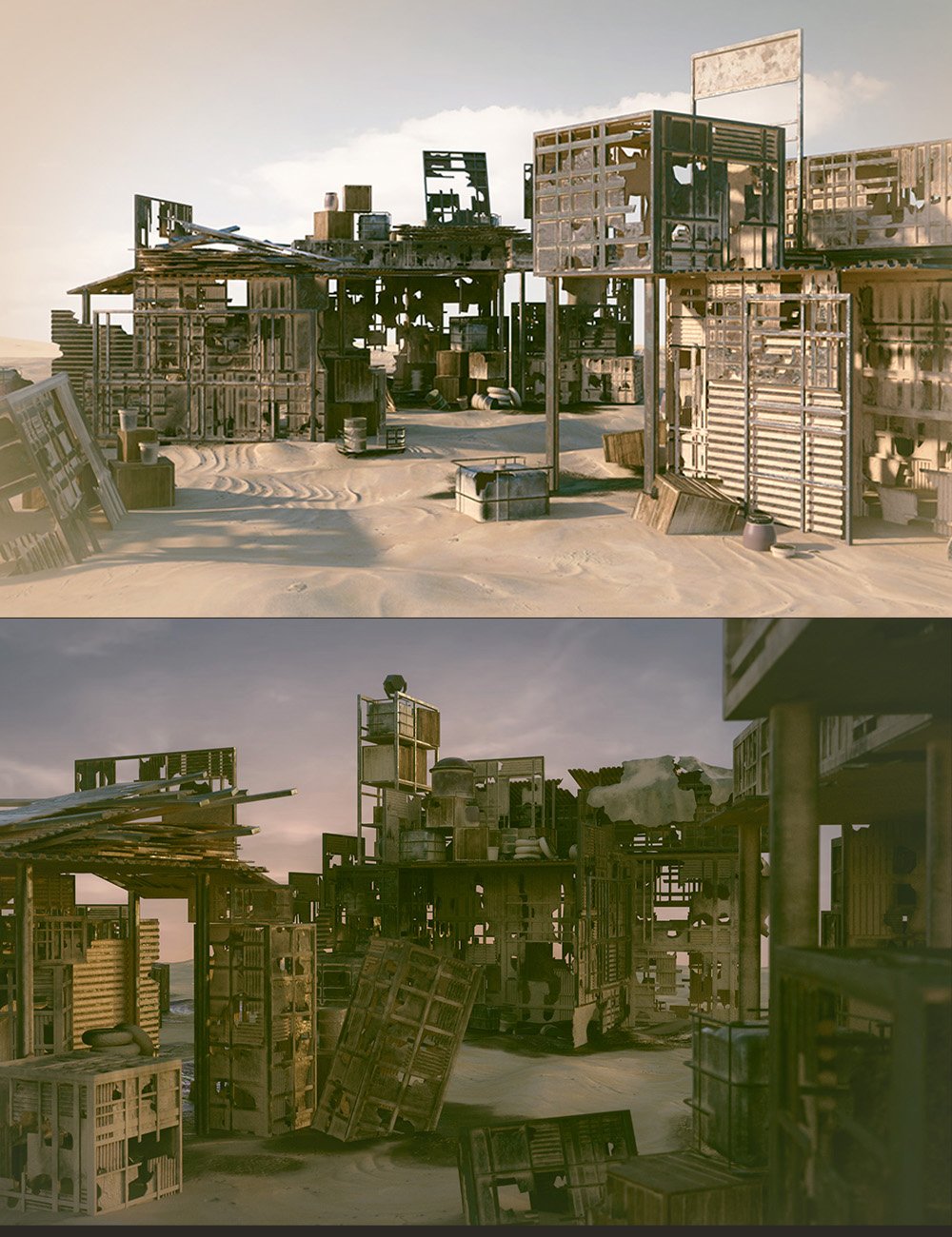 Desert Wreckage Shelters by: Polish, 3D Models by Daz 3D