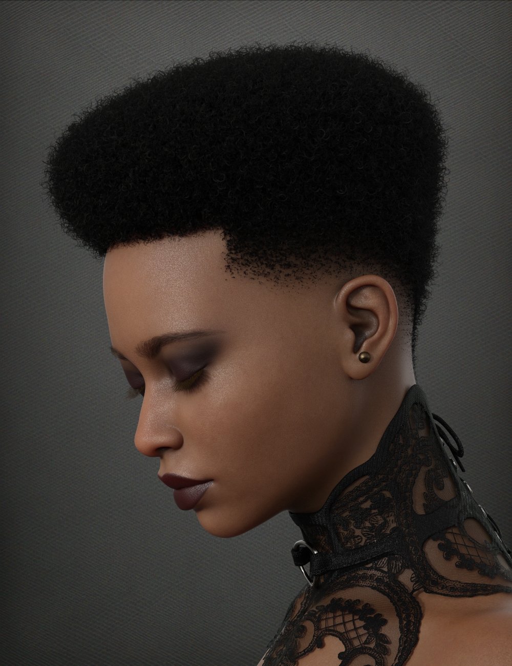 Faded Afro Hair and Beard for Genesis 9 | Daz 3D