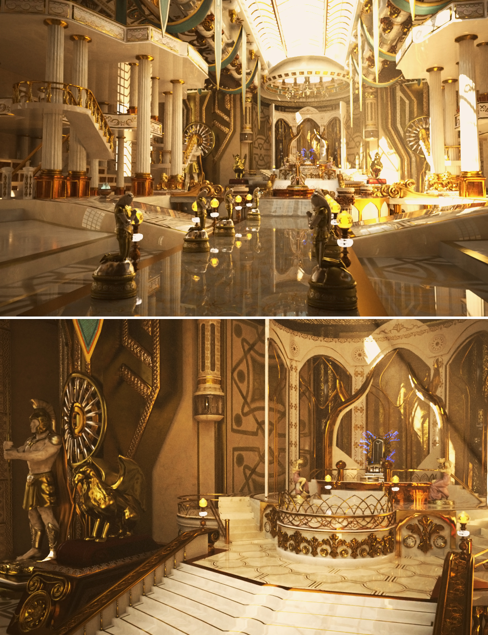XI Zeus Throne Room by: Xivon, 3D Models by Daz 3D