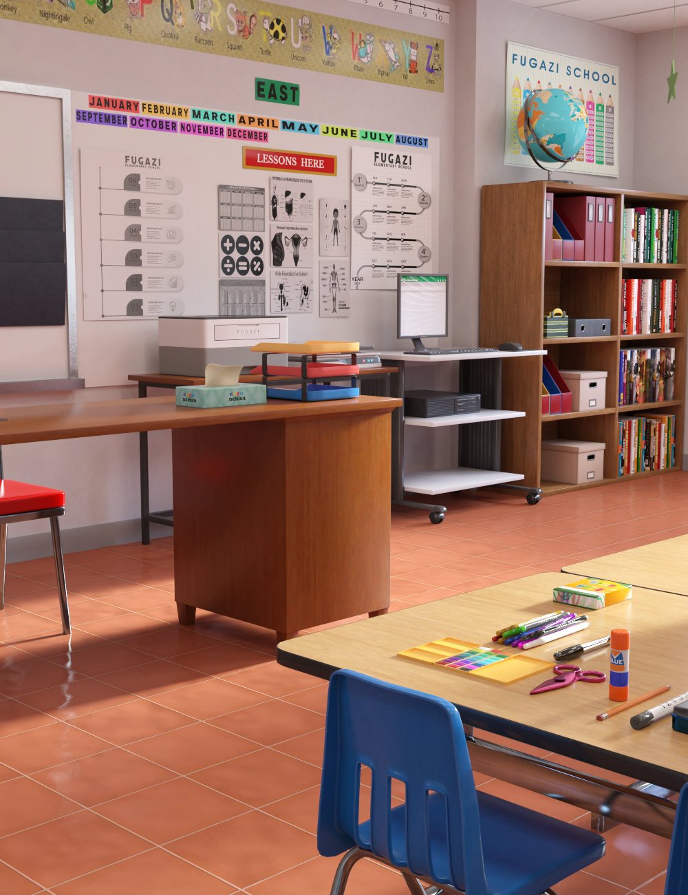 FG Elementary Classroom by: IronmanFugazi1968, 3D Models by Daz 3D